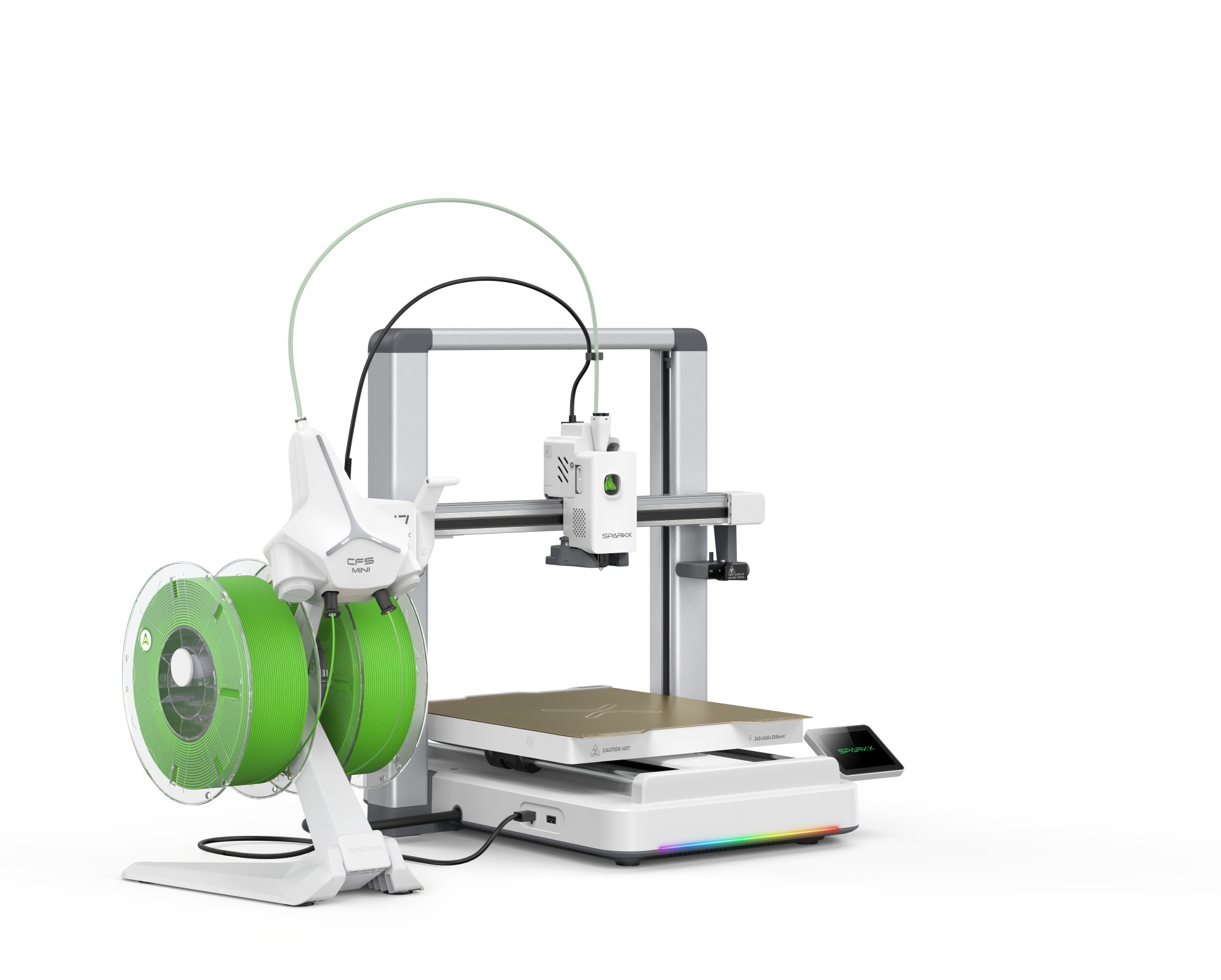 Creality SPARKX i7 Autofill Combo 3D-Drucker (Silber/Weiß, inkl. CFS mini)